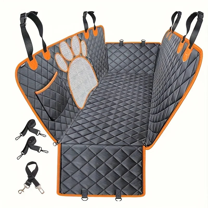 Waterproof Dog Rear Seat Cover Hammock For Cars Heavy Duty Scratch Resistant