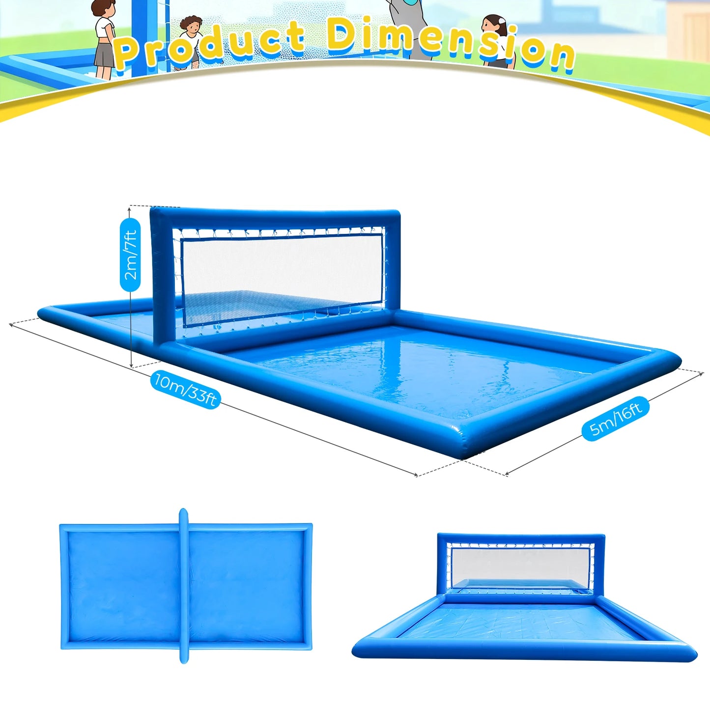 KING INFLATABLE Volleyball Court for Pool and Beach
