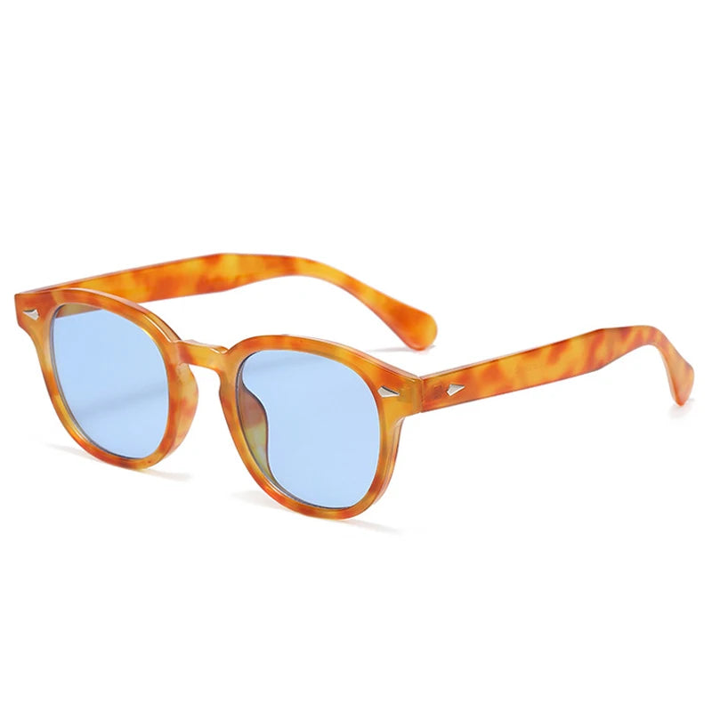 JNPCXI Retro Round Sunglasses UV400 Rivet Style