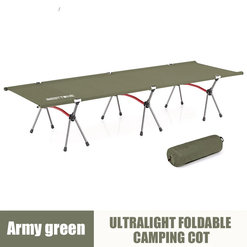 WESTTUNE Ultra Light Aluminum Folding Bed For Camping