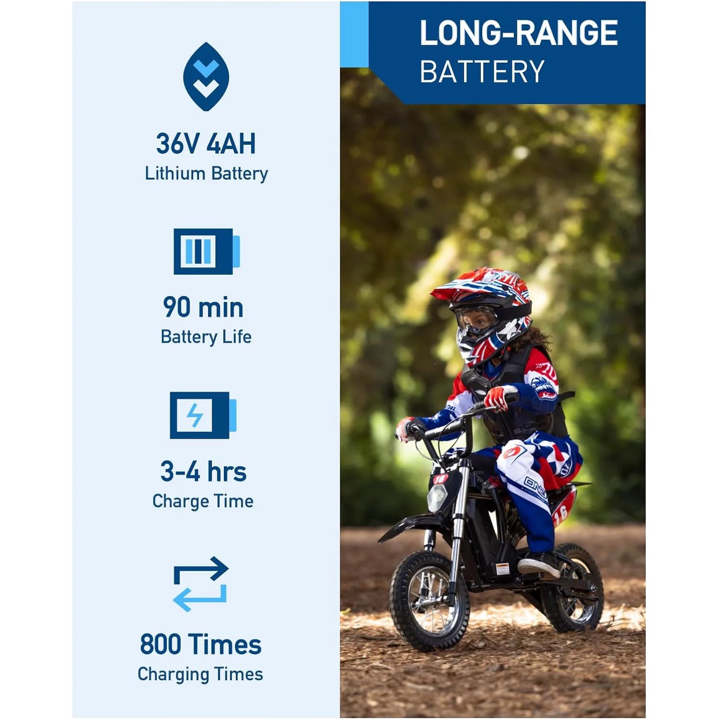 Hiboy Electric Kids Dirt Bike 36V 300W Three Speed