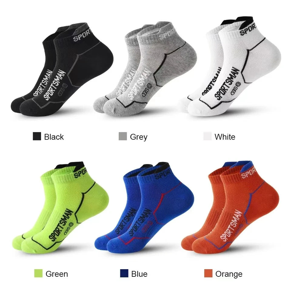 ZYCSNH Mens Breathable Cotton Ankle Socks Summer Sports