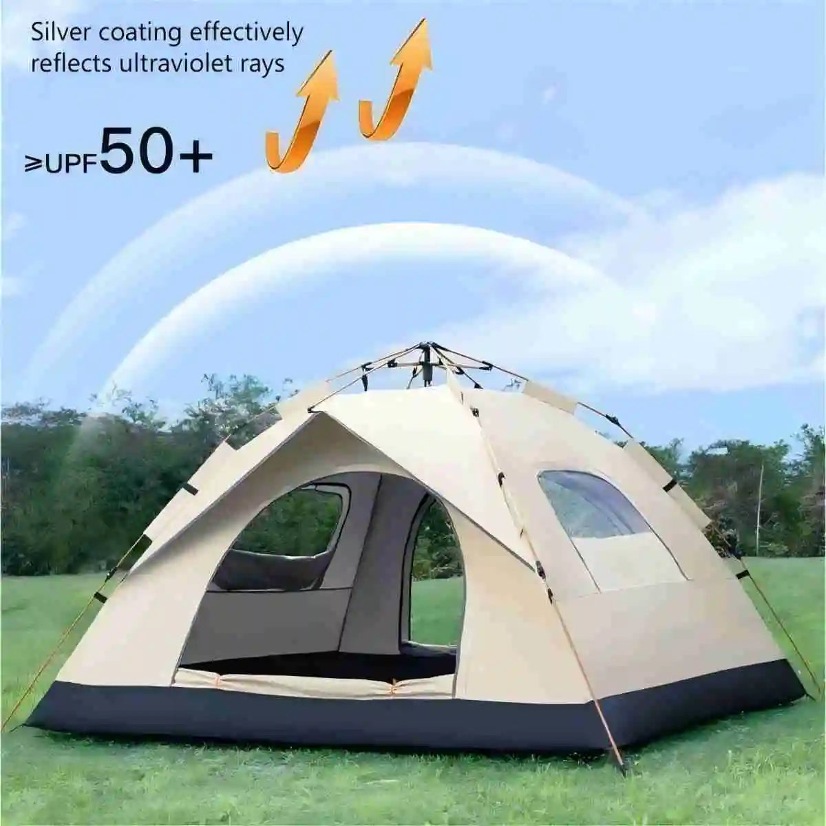 Pakicetus Outdoor Camping Tent With Dual Doors And Windows