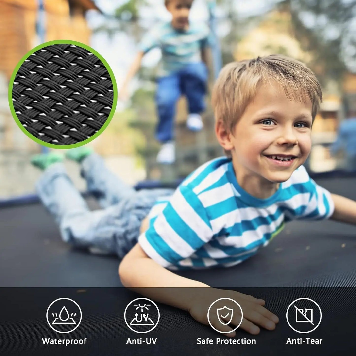 SKOK Trampoline For Kids Outdoor With Net 400LBS ASTM Approved