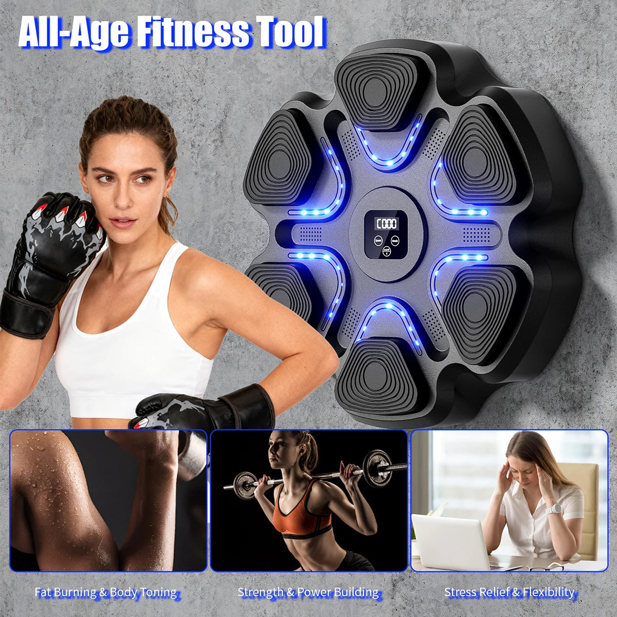 Music Boxing Machine Bluetooth Training Equipment For Home Office