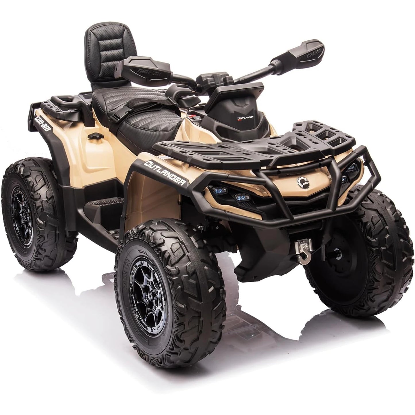 HiMISS 24V 4WD Kids Ride ATV With Leather Seats Bluetooth