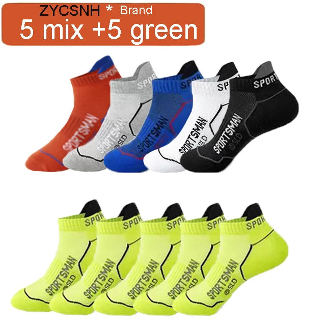 ZYCSNH Mens Breathable Cotton Ankle Socks Summer Sports