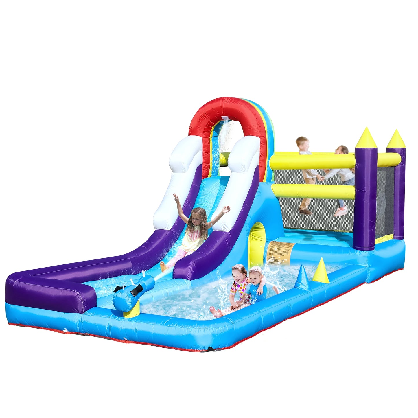 RTS Inflatable Water Slide Bounce House With Splash Pool